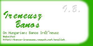 ireneusz banos business card